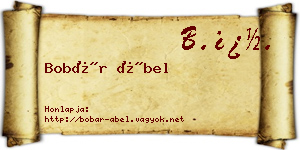 Bobár Ábel névjegykártya